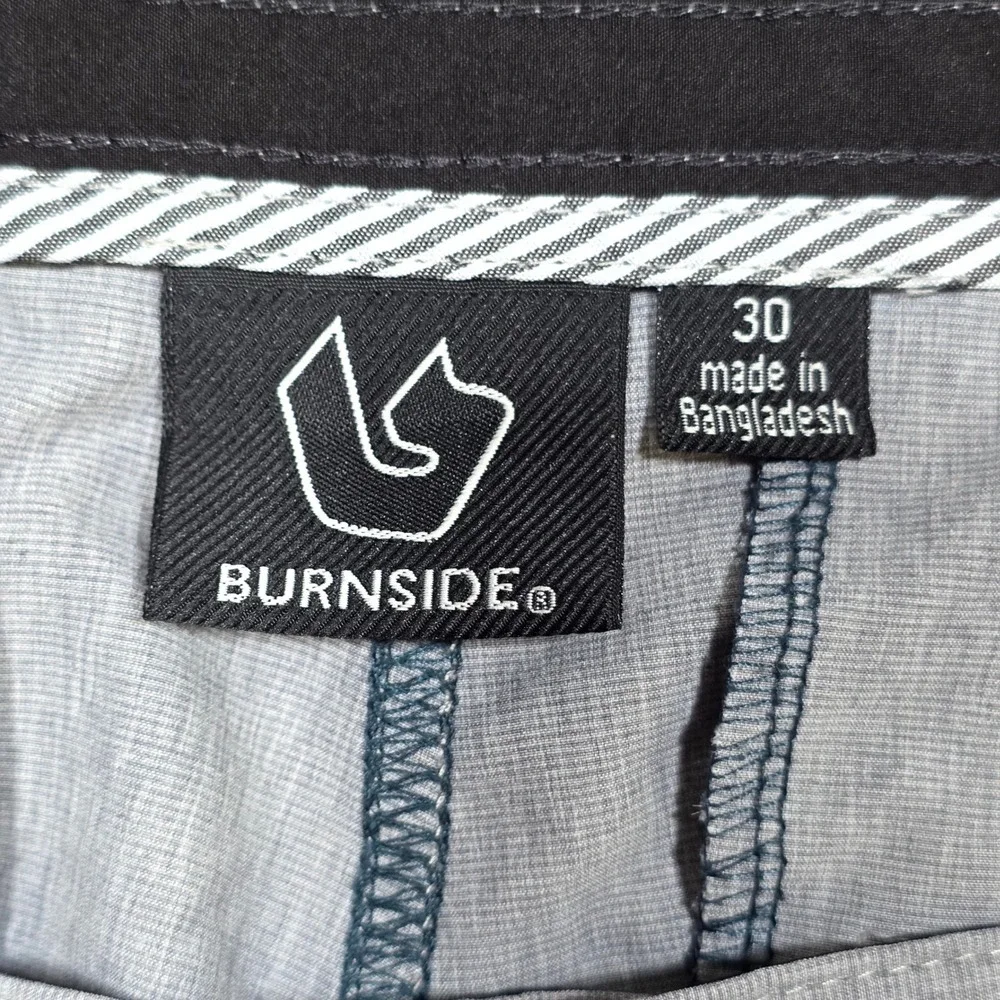 Burnside Hybrid Shorts Mens 30 Gray Heathered Stretch Swim Boardshorts Casual